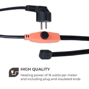 Waldbeck Flow Wire, kábel na ochranu proti zamrznutiu, 12 m, s termostatom, IP68