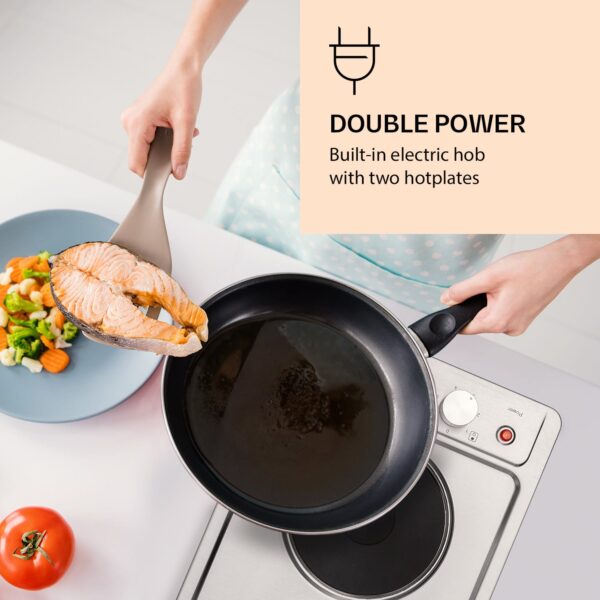 Klarstein Appetito Domino, elektrická varná doska, 3000 W, 2 platne, 6 stupňov výkonu, nehrdzavejúca oceľ - Image 3