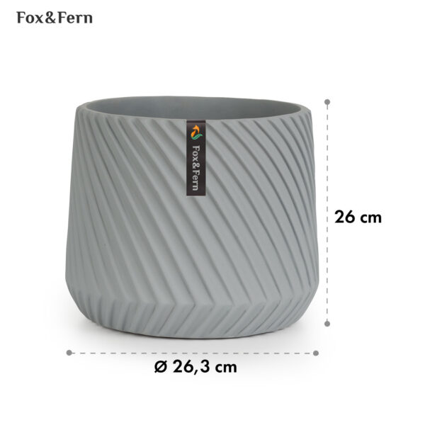 Fox & Fern Heusden, kvetináč, Polystone, vhodný pre rastliny, ručná výroba - Image 2