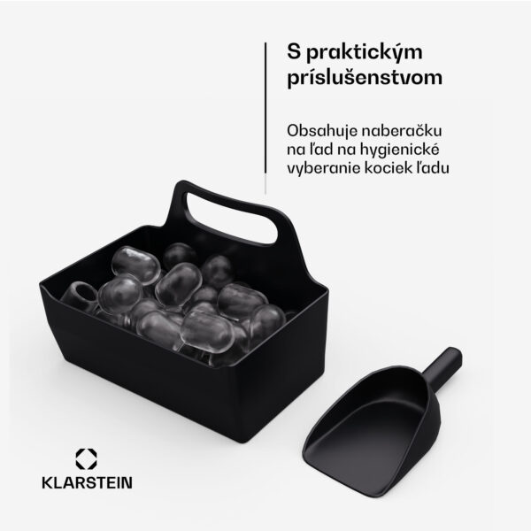 Klarstein IceCraft výrobník kociek ľadu, 2 režimy, 1,3 l studenej vody, automatické čistenie, 12 kg/24 hod - Image 3
