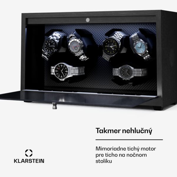 Klarstein Brienz 6 naťahovač hodiniek, 4 režimy, tichý, drevený vzhľad, flexibilný vankúš